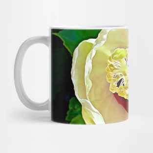 Hibiscus White Plant Mug